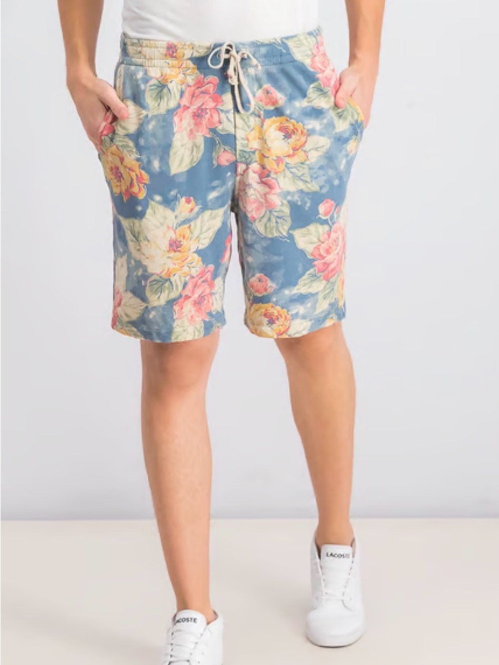 Polo Ralph Lauren Knit Pull On Drawstring Short  Floral Preppy Casual